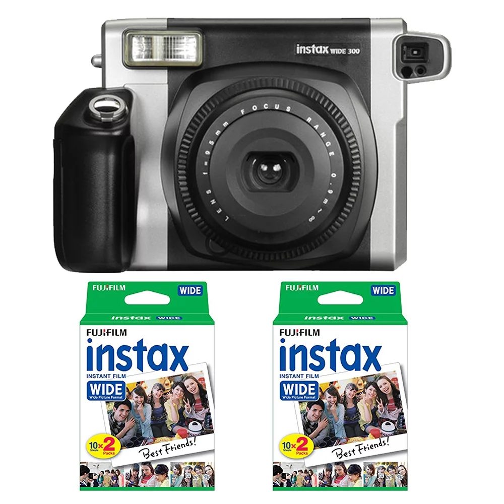 Fujifilm Instax Wide 300 Camera and 2 x Instax Wide Film Twin Pack - 40 Sheets