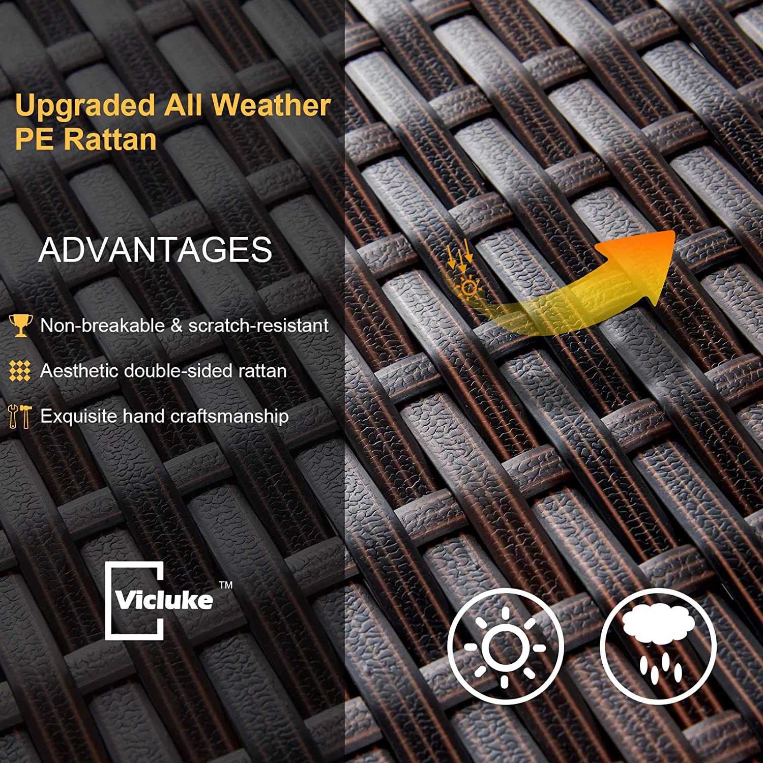 5 Pieces Patio Dining Sets Outdoor Space Saving Rattan Chairs with Glass Table Patio Furniture Sets Cushioned Seating and Back Sectional Conversation Set