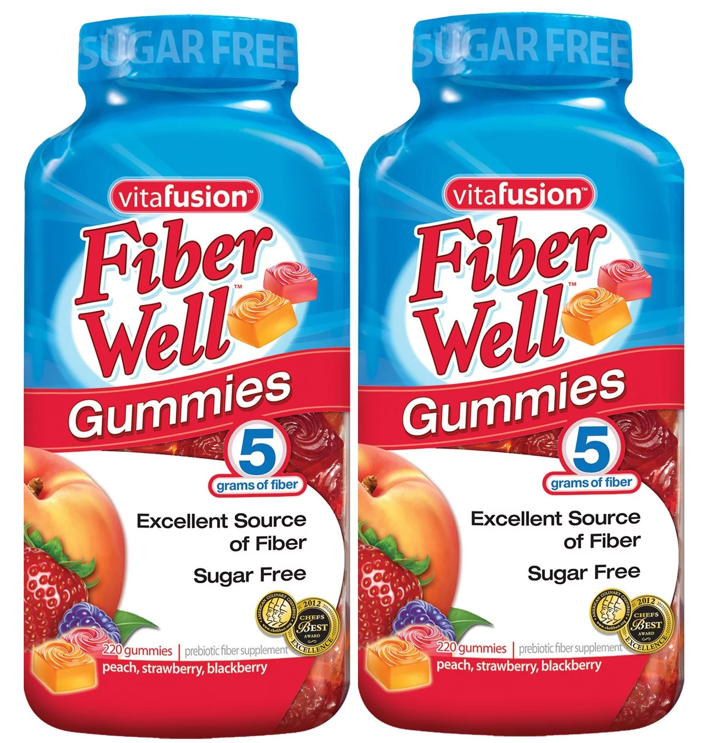 2 PACK | Vitafusion Fiber Well  Sugar Free Gummies (220 ct.)