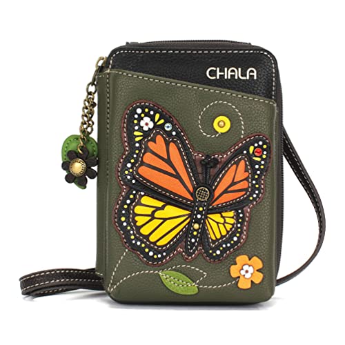 CHALA Wallet Crossbody Cell Phone Purse - Women Faux Leather Multicolor Handbag with Adjustable Strap
