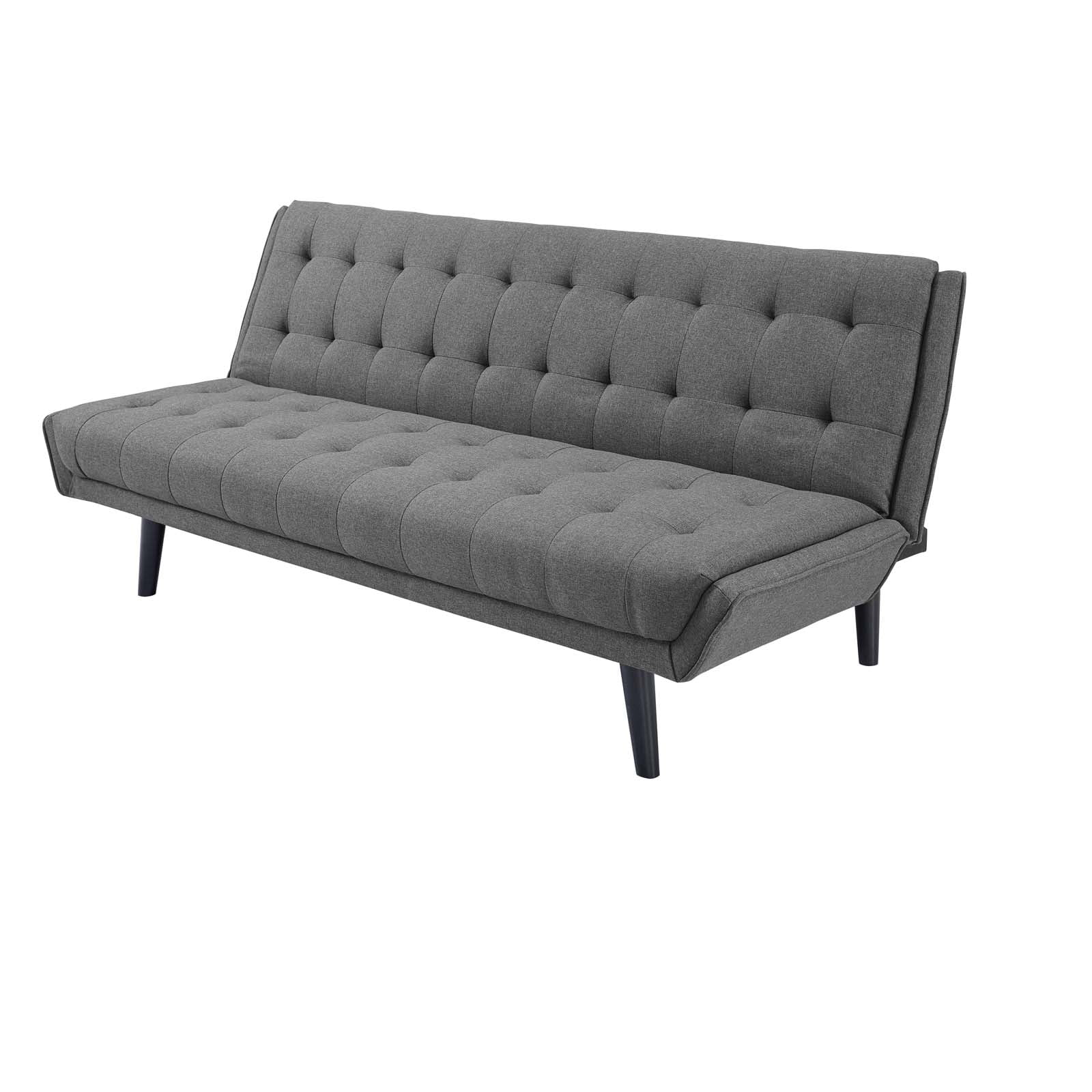 Modern Contemporary Urban Design Living Room Lounge Club Lobby Tufted Sofa Bed, Fabric, Grey Gray