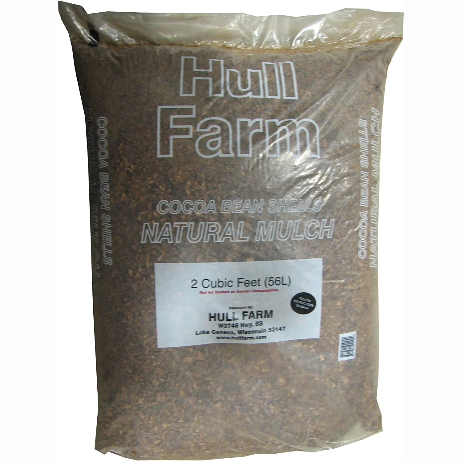 Hull Farm Cocoa Bean Hull Year Round Garden Soil Insulating Mulch, 2 Cu. Ft.
