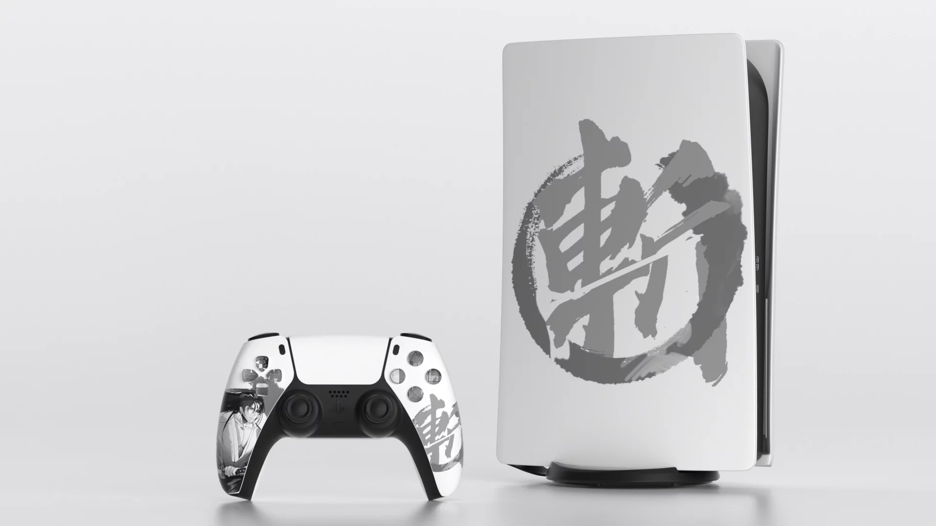 PlayStation 5 Disc 825GB SSD PS5 Gaming Console, Mytrix Full Body Skin Sticker, Samurai - PS5 Disc Version JP Region Free