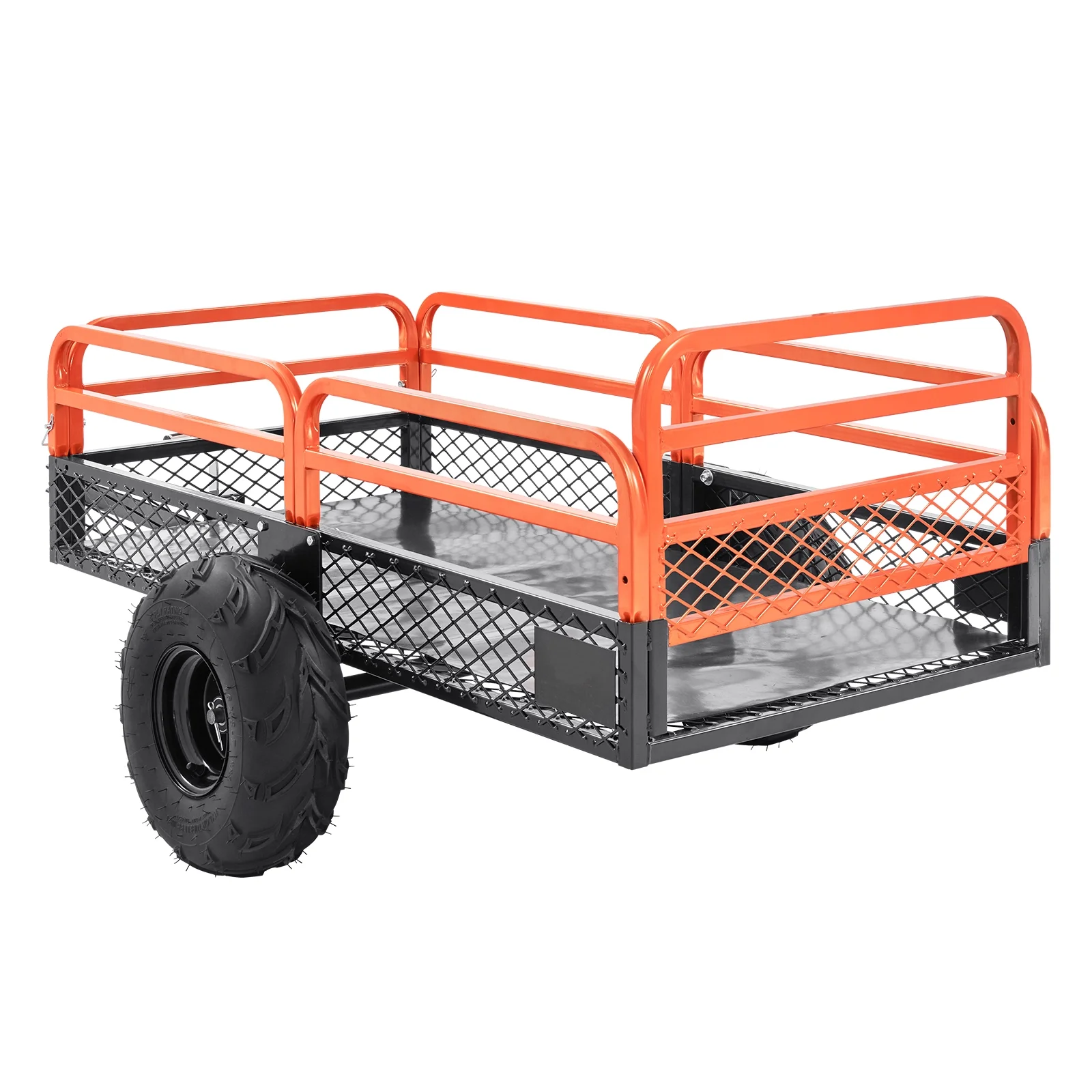SKYSHALO Cu. Ft. Steel Construction Dump Trailer Tow Behind Dump Cart 1500 lbs 15