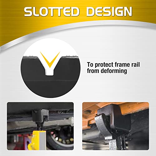 TONDA Jack Stand Pads, Universal Rubber Jack Pad Adapter, Rail Pinch welds Protector, 4 Pack