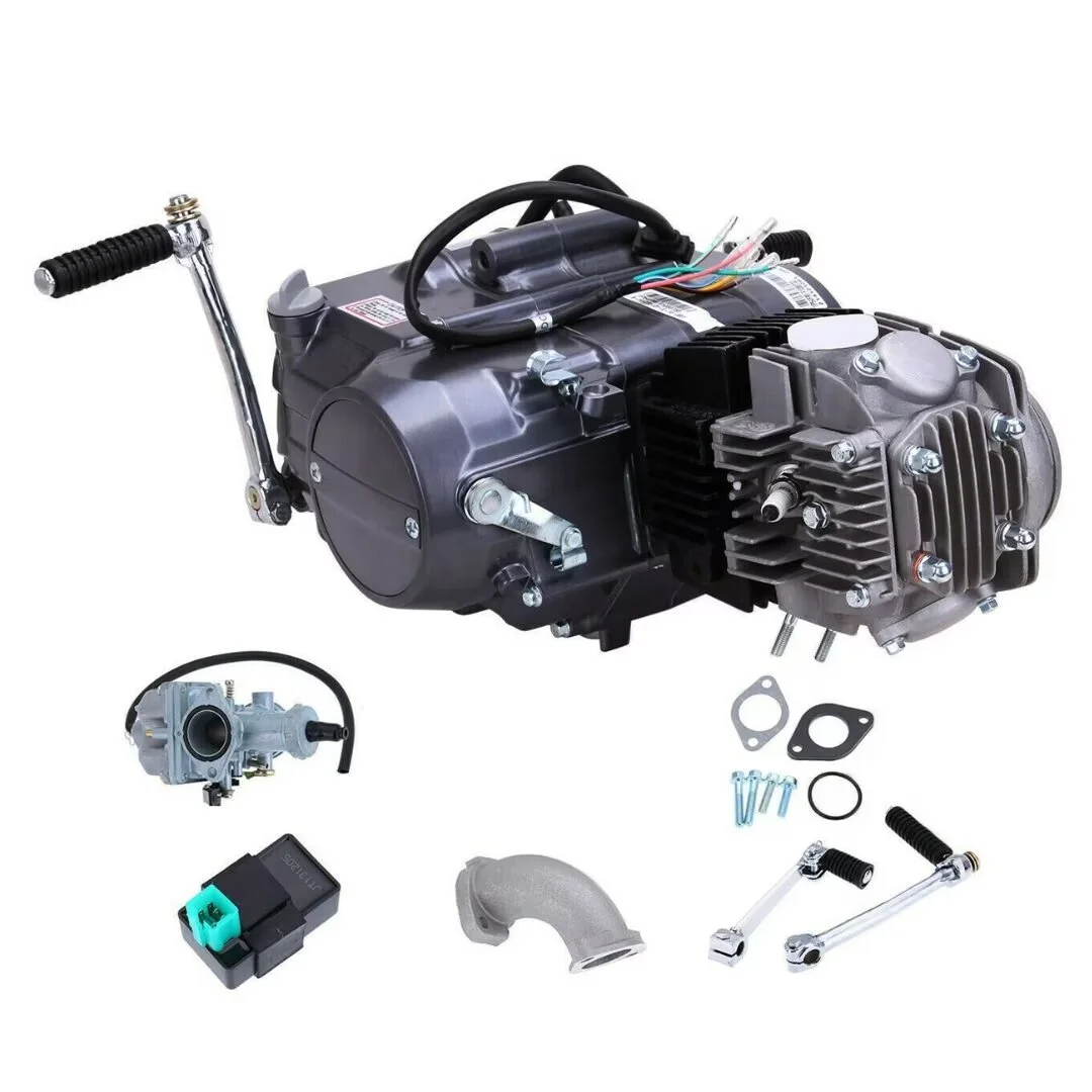Oukaning 125CC Engine Motor Kit 12V Single Cylinder 4-stroke with Air-Cooled Motor Engine Pit Dirt Bike For Honda CRF50 CRF70