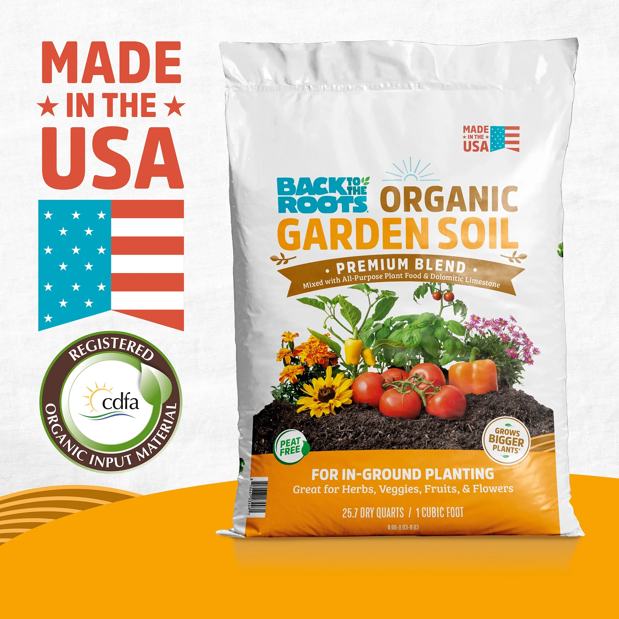 Back to the Roots Organic Garden Soil Pallet, 60 1 cu. ft. bags, 1900lb