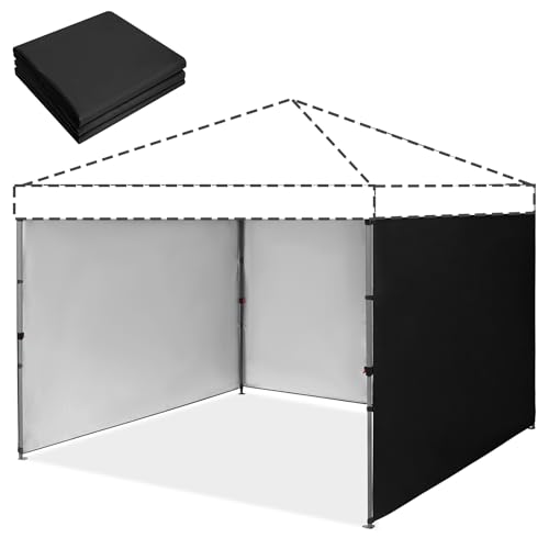 WILDPATH Canopy Tent with Sidewall for 10x10 Wall Tent, Canopy Shade Wall Tent Cover with Waterproof and 99% UV Protection Fabric, 3PCS Outdoor Canopy Curtains