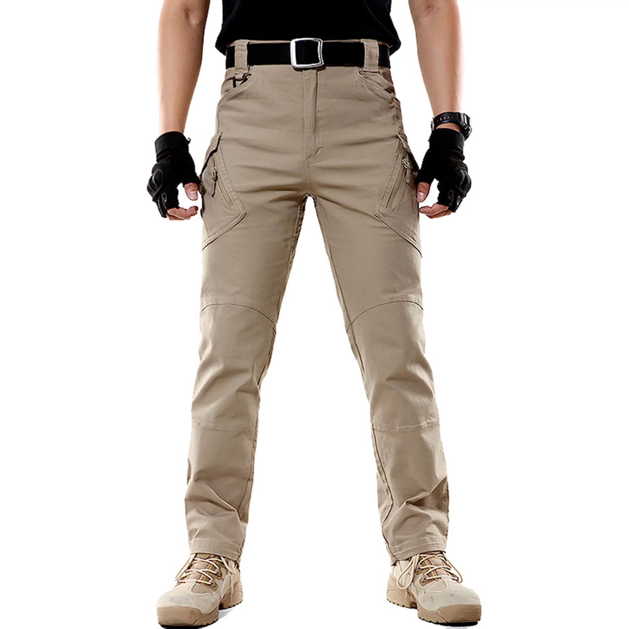 FEDTOSING Relaxed Work Cargo Pants Outdoor Mens Pant Khaki,Size 40×34