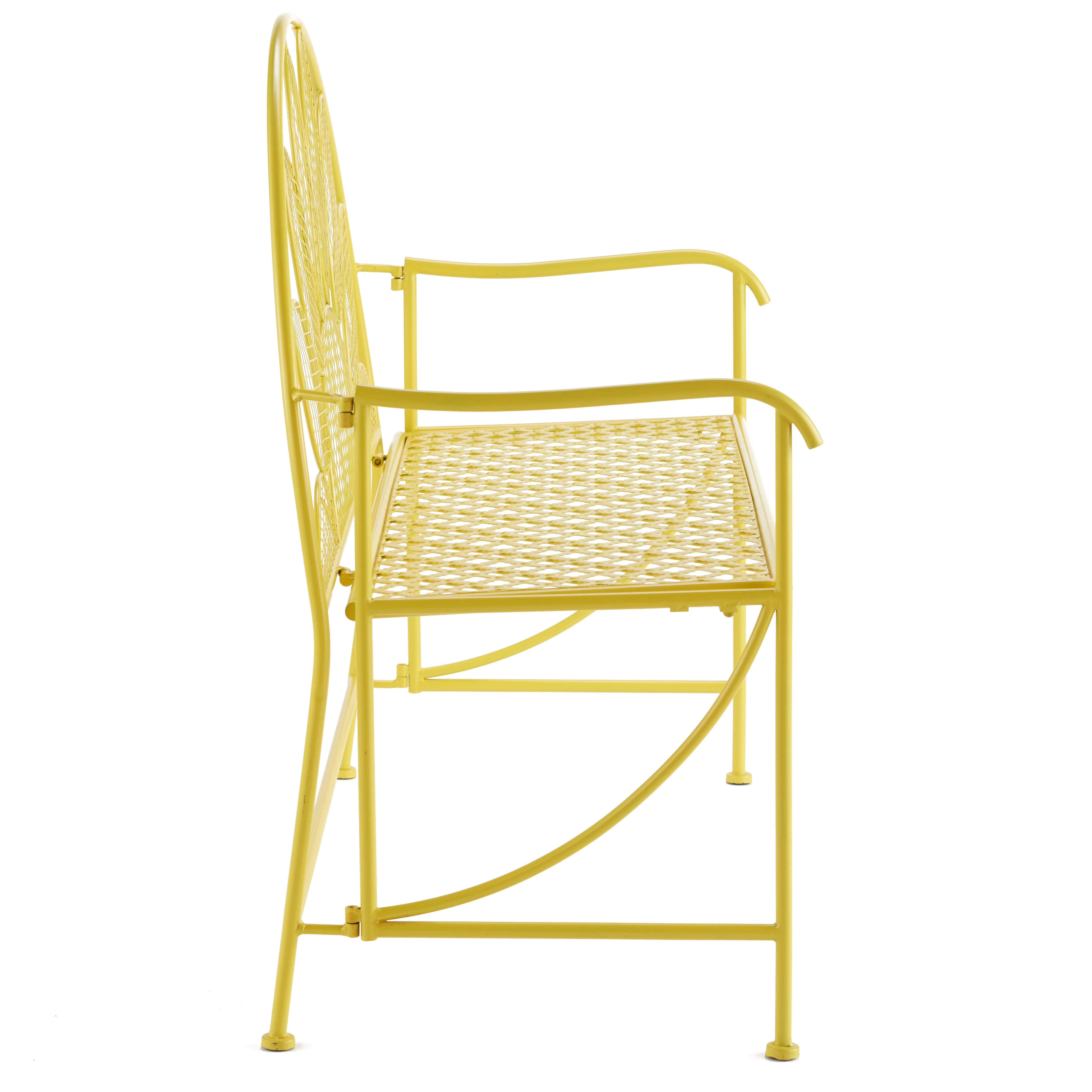 Garden Bench – Outdoor Metal Bench - Sunflower