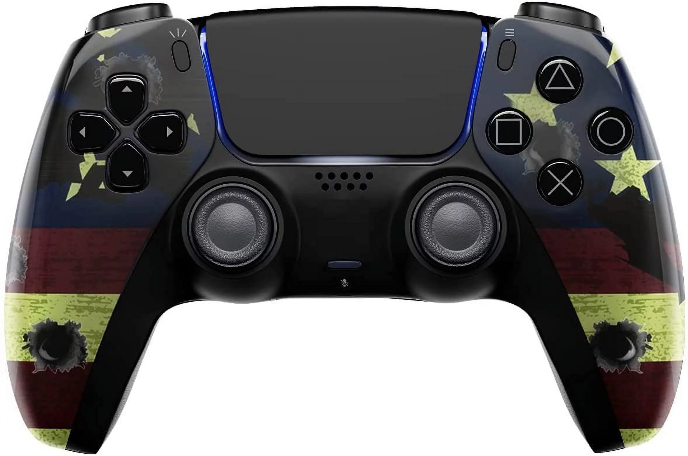 American Flag Custom Wireless UN-MODDED PRO Controller Compatible with PS5 Exclusive Unique Design