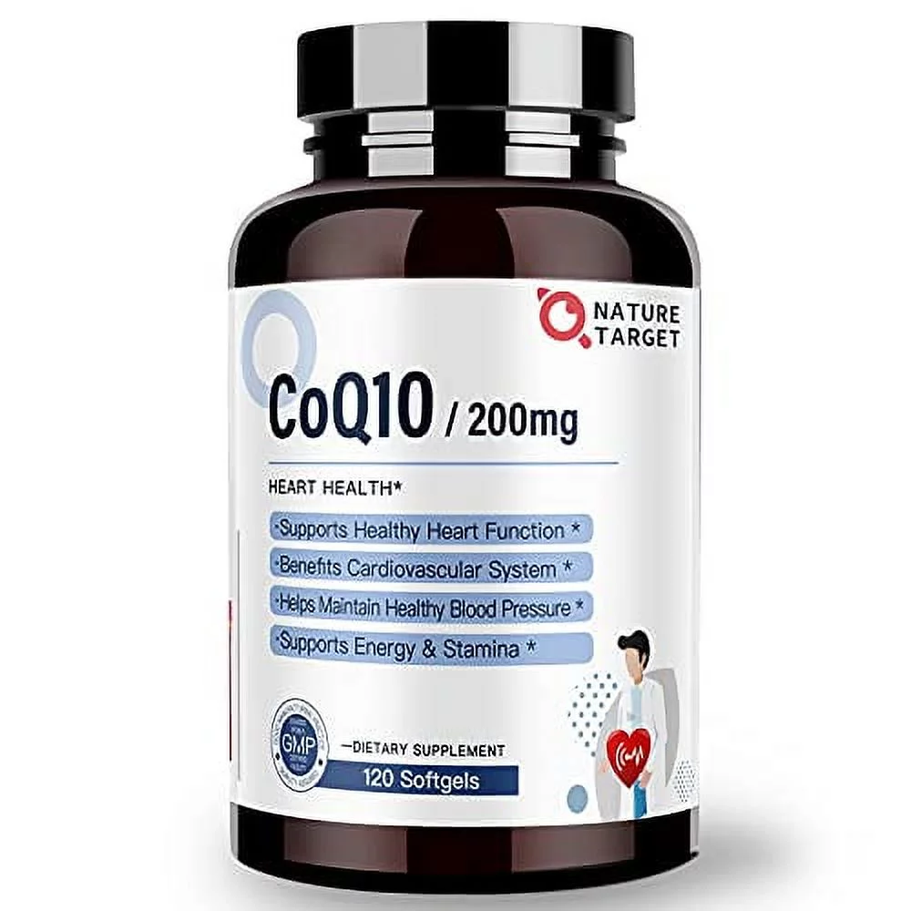 CoQ10-200mg-Softgels + PQQ with Organic-Olive-Oil - High Absorption-Coenzyme-Q10 - Antioxidant-for-Heart-Health and Cardiovascular, Immune Support, Energy Production, 120 Servings 4 Month Supply