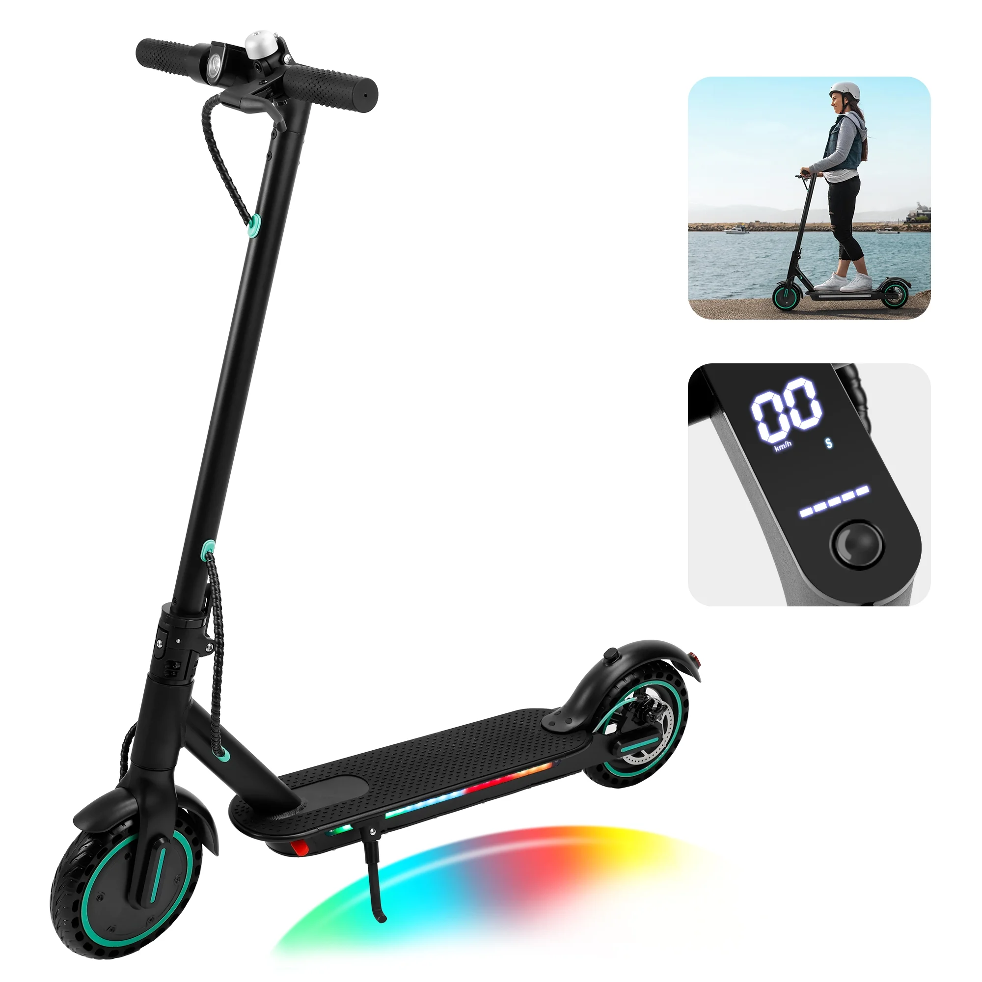 ARTUDATECH Electric Scooter Adults, 350W Motor up to 21 MPH and 25 Miles Long-Range, 8.5