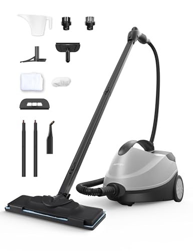 Steam Cleaner, Fast 50S Heat-Up Refill Anytime,293°F 58 PSI Powerful Multipurpose Handheld Steam Mop for Home Use with 50.7Oz Capacity,Steamer for Carpets,Floors,Cars,Tiles, Crack Cleaning,6M Cord