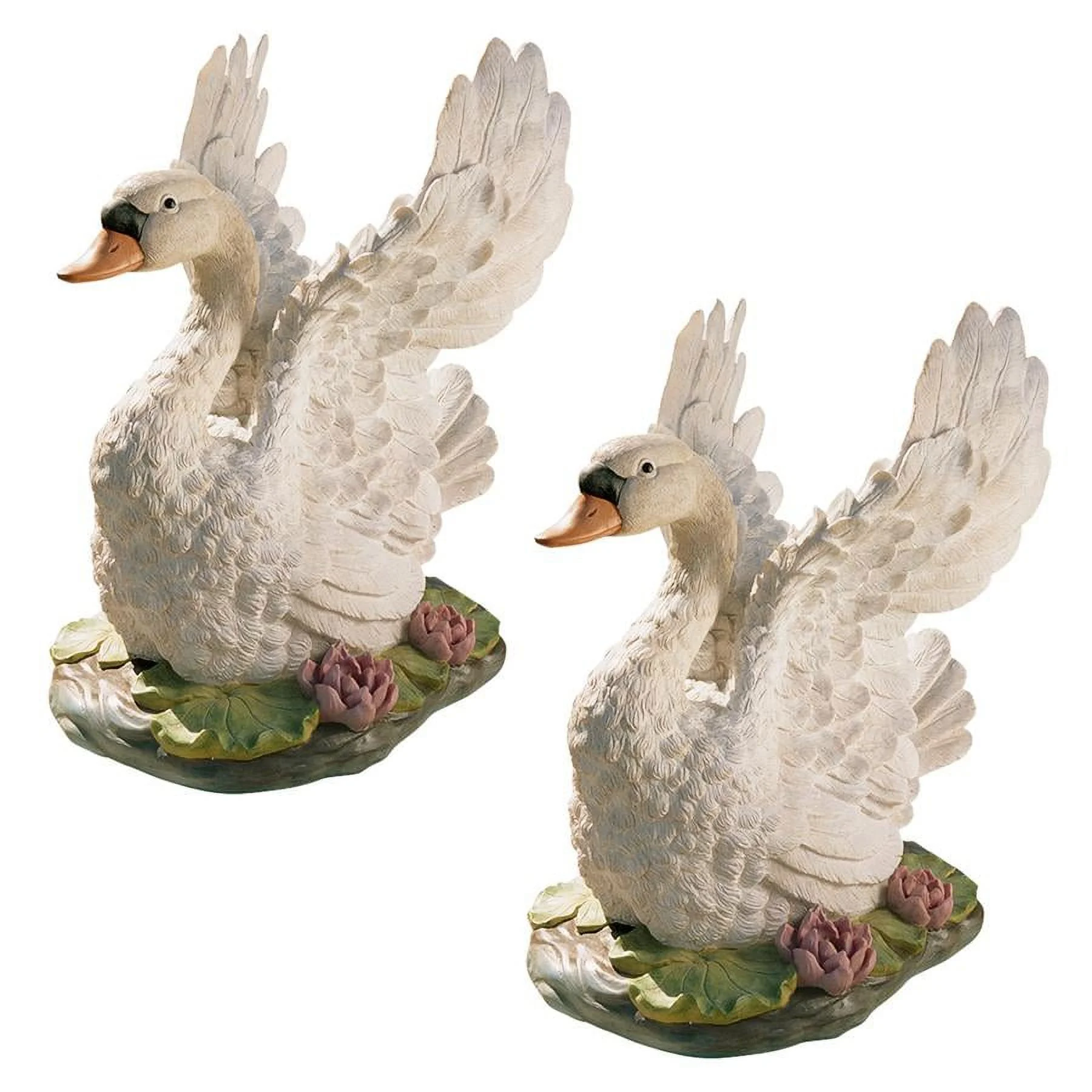 Design Toscano  The Majesty of Swan Lake Sculpture: Set of Two