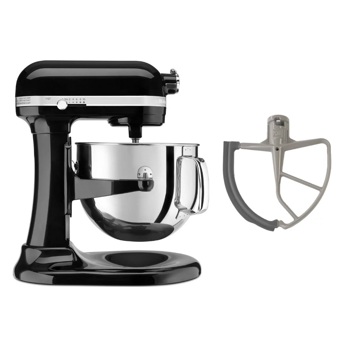 KitchenAid 7-Quart Pro Line Bowl-Lift Stand Mixer | Onyx Black + Flex Edge Beater