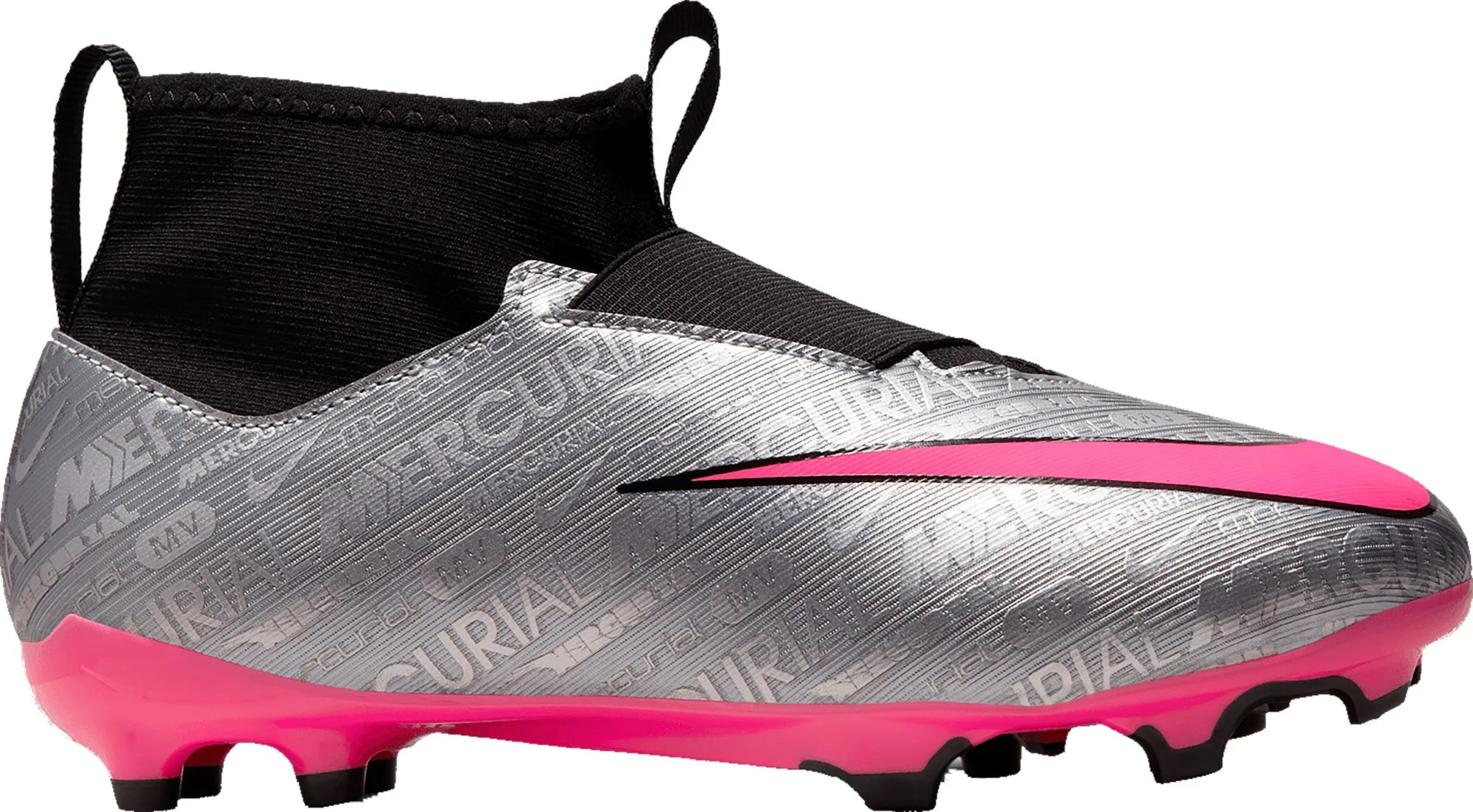 Nike Kids' Zoom Mercurial Superfly 9 Academy XXV FG Soccer Cleats (Silver/Pink, 6, D)