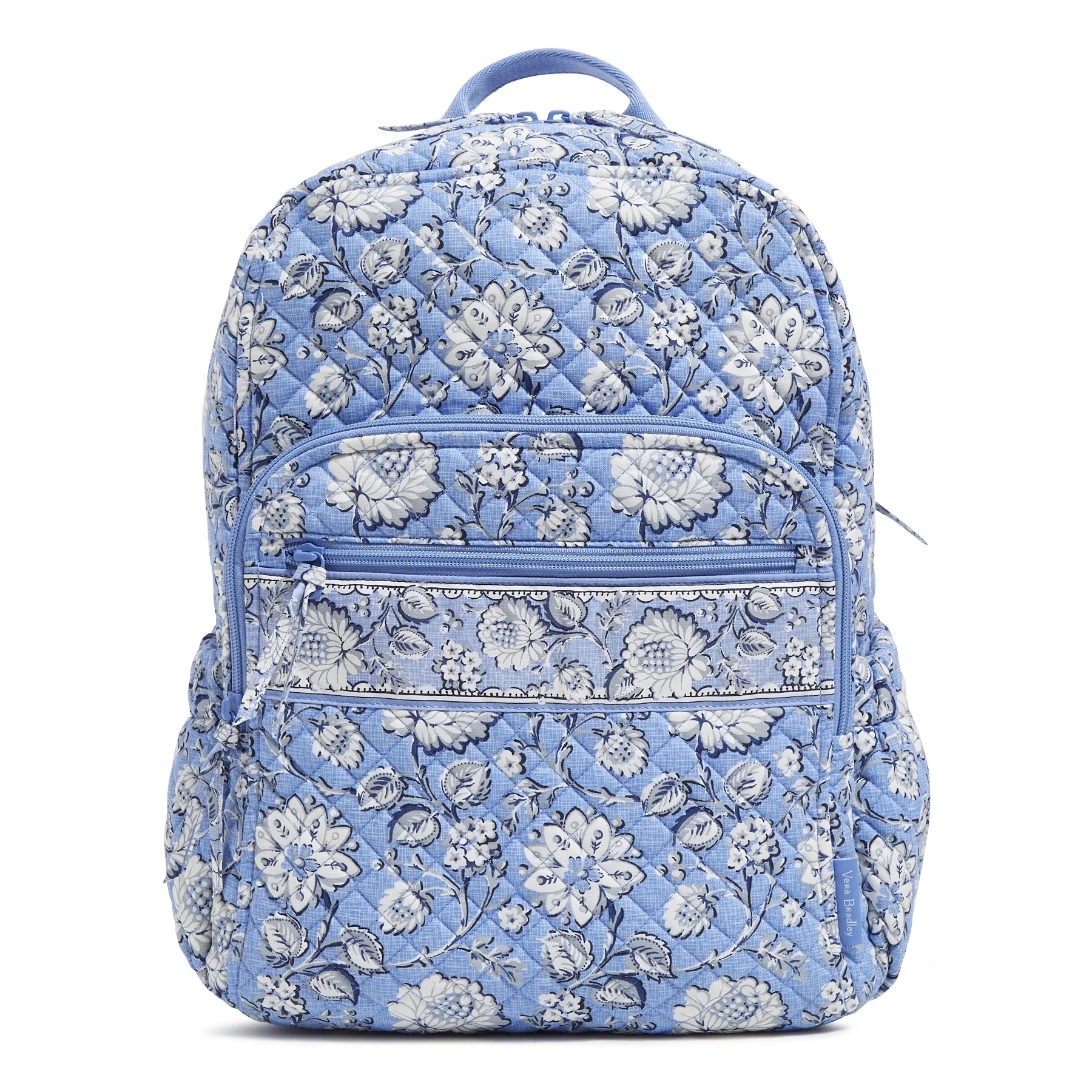Vera Bradley Women's Cotton Campus Backpack Sweet Garden Blue