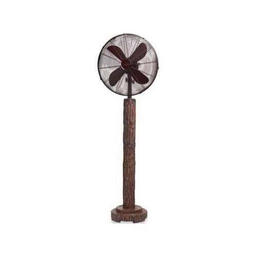 DecoBREEZE Pedestal Fan Adjustable Height 3-Speed Oscillating Fan, 16-Inch, Fir Bark