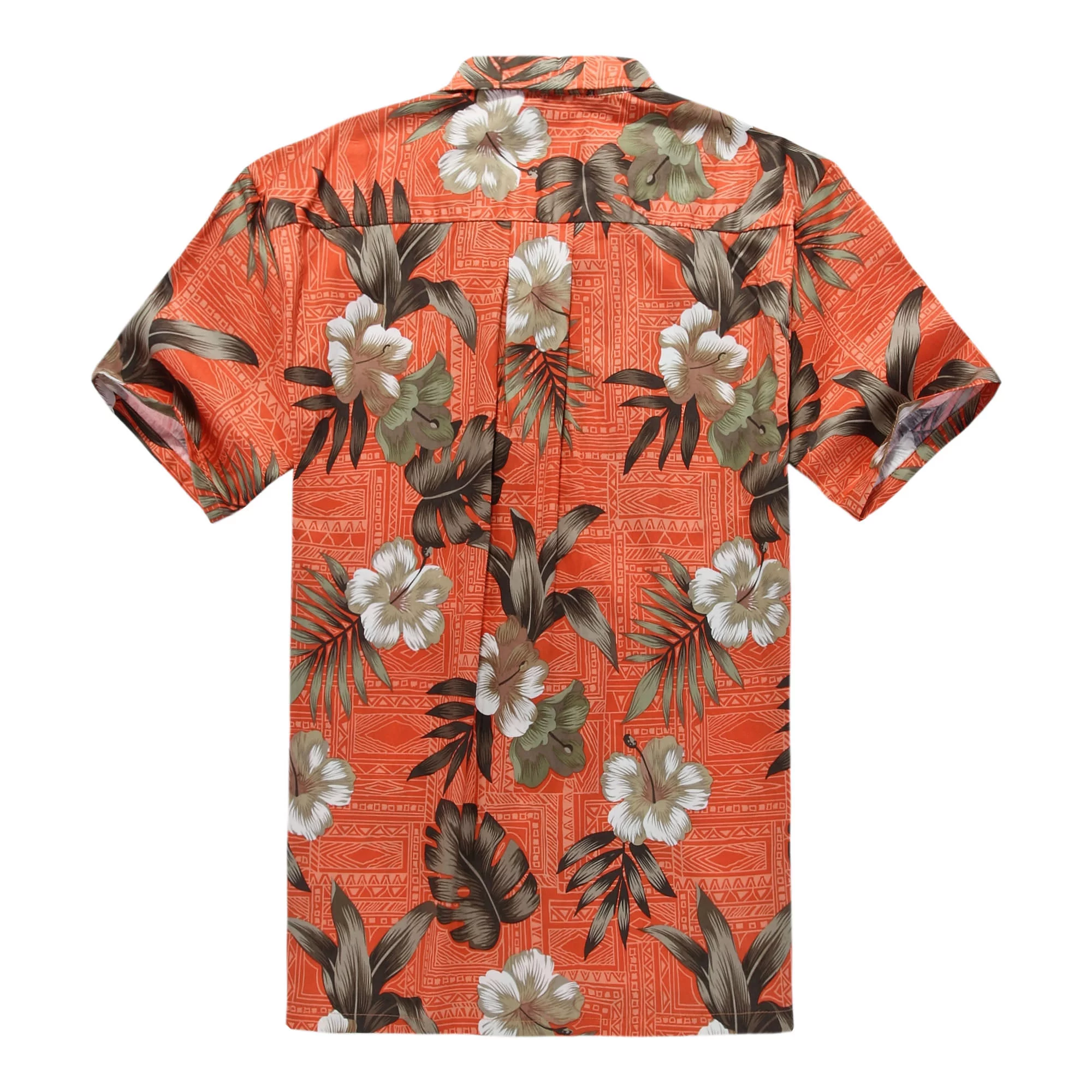 Palm Wave Mens and Big Mens Hibiscus Floral Print Hawaiian Shirt, up to size 6XL