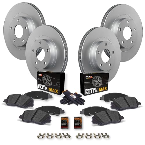 Max Advanced Brakes Front & Rear Brake Kit For 2015-2019 Hyundai Sonata 2016-2020 Optima w/12.01