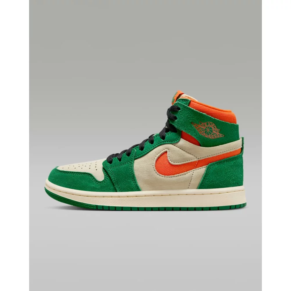 Nike Air Jordan 1 Zoom Air Comfort 2 Pine Green/Orange Blaze-Muslin DV1305-308 Women's Size 6 Medium