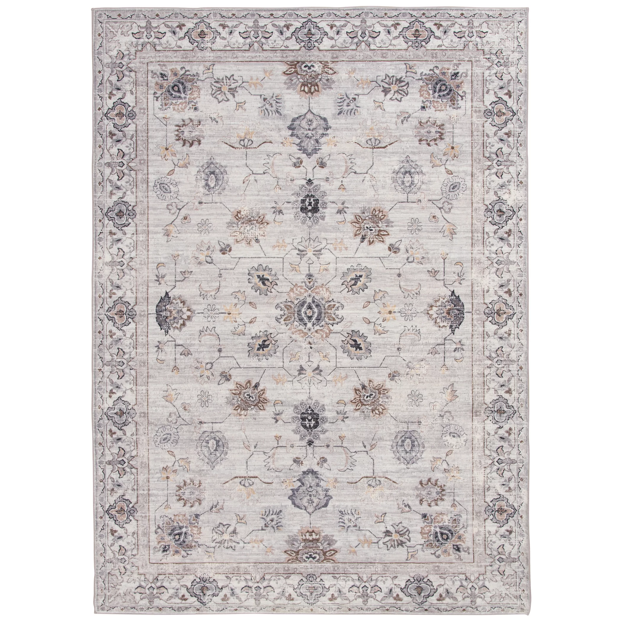 Better Homes & Gardens Persian Blooms Ivory Faux Fur Indoor Area Rug,  8'x10'