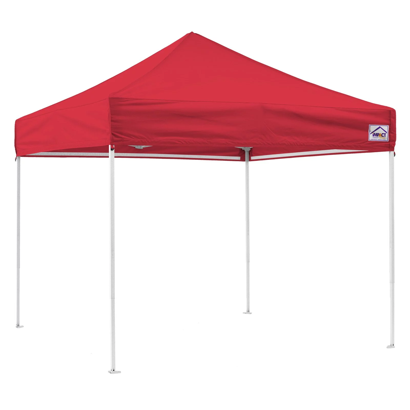 Impact Canopy 10x10 Instant Pop Up Canopy Tent, Straight Leg, Weight Bags, Roller Bag, Royal Blue