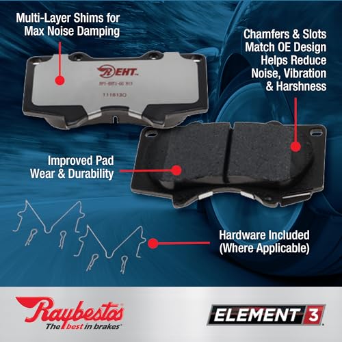 Raybestos Element3 EHT™ Automotive Replacement Rear Brake Pad for Select Nissan (Altima, Rogue, Sentra, Murano, Maxima, Pathfinder) (EHT905H)