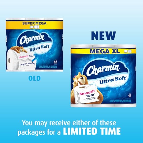 Charmin Ultra Soft Toilet Paper 6 Mega Rolls = 24 Regular Rolls