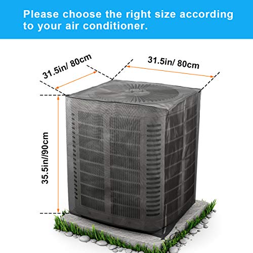 Luxiv Full Mesh Central Air Conditioner Cover, All Seasons Mesh Air Conditioner Leaf Guard AC Cover for Outdoor Central Ac