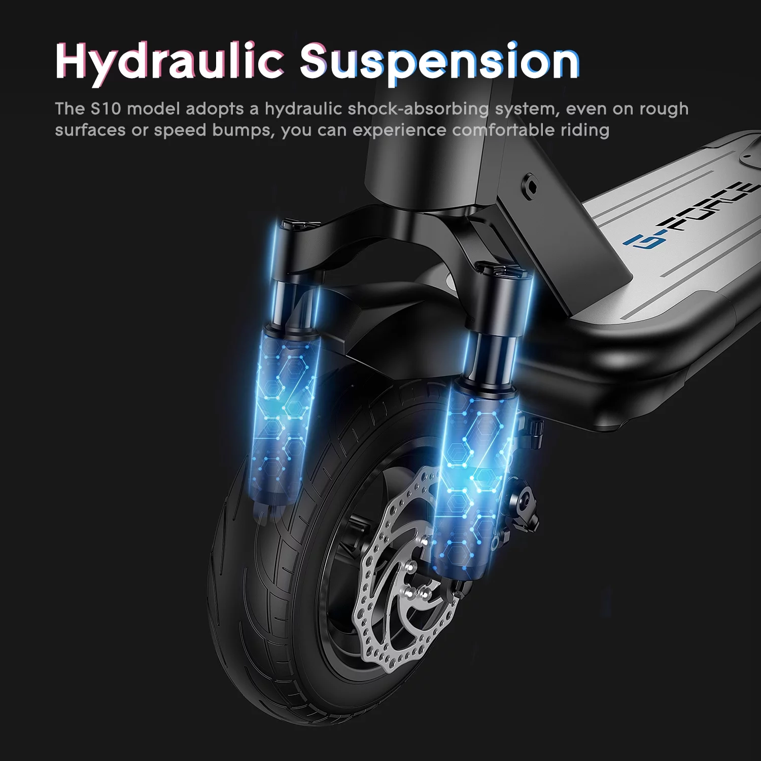 G-FORCE S10 Moped Electric Scooter for Adult, 500W Motor Foldable Commuter Scooter 10