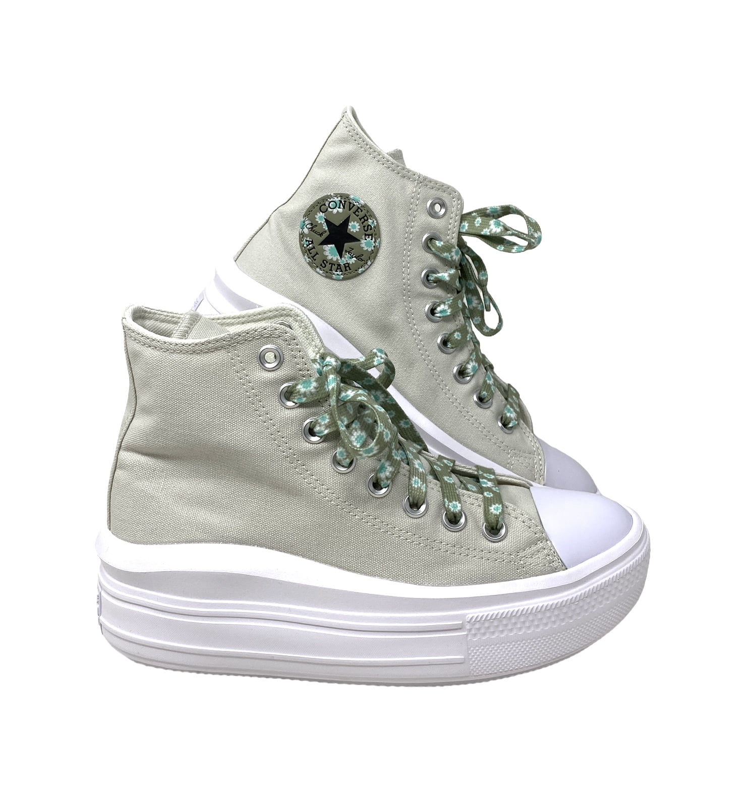 Converse Chuck Taylor Move Platform High Gray Women Canvas Sneakers Size A00838C