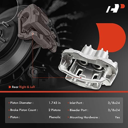 A-Premium Disc Brake Caliper Assembly with Bracket Compatible with Ford Models - Excursion 2000-2005, F-250 F-350 Super Duty 2000-2004 - Rear Side