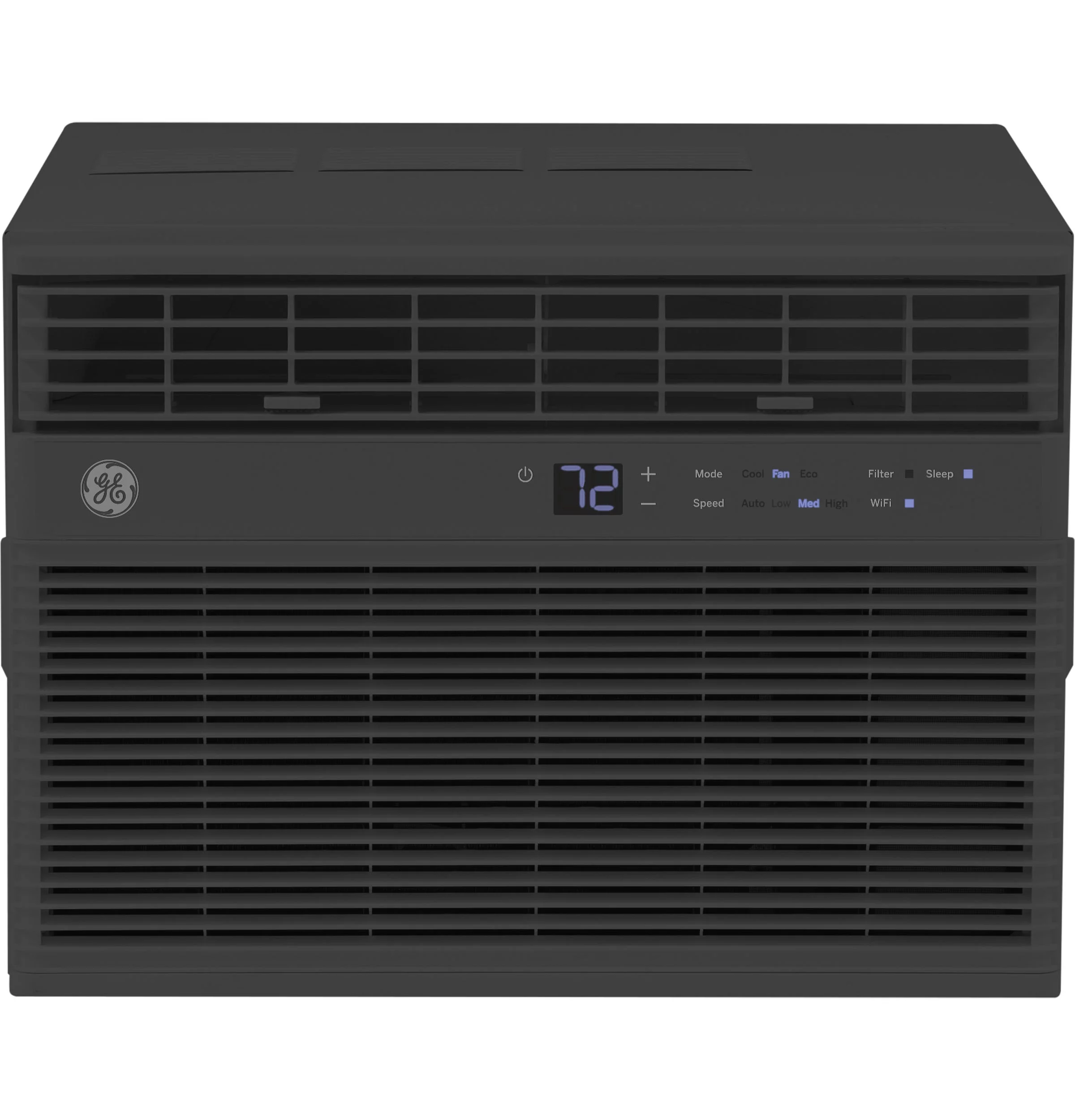 GE® 10,000 BTU 115-Volt Window Air Conditioner with WiFi and Eco Mode for Medium Rooms, Black, AHWH10BC