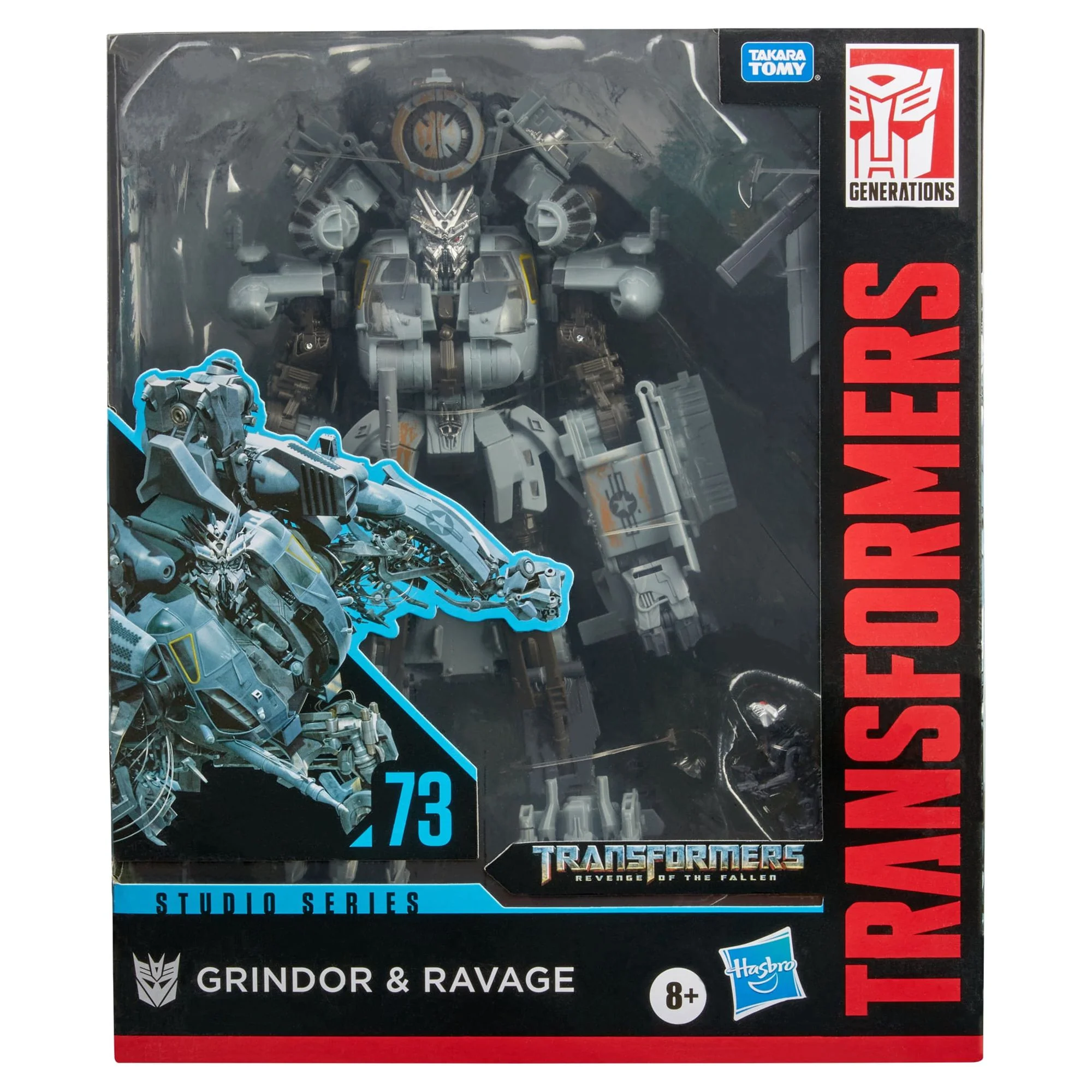Transformers: Studio Series Grindor and Ravage Kids Toy Action Figures for Boys and Girls (4