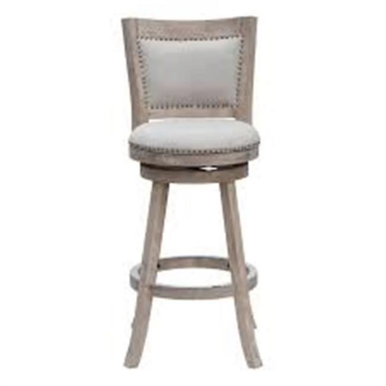 Boraam  Melrose Barstool - White-wash Wire-brush and Ivory - 29 in.