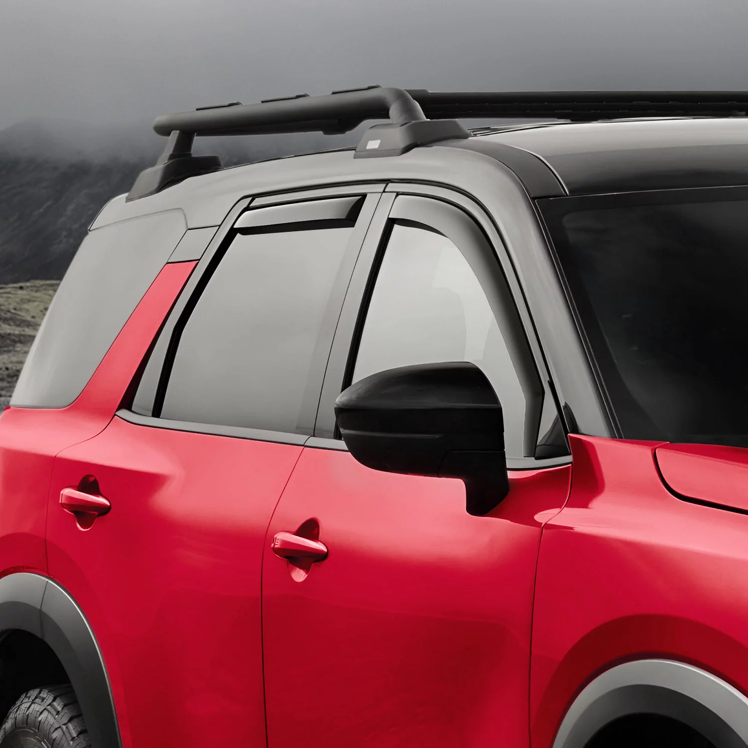 Voron Glass in-Channel Extra Durable Rain Guards for Nissan Pathfinder 2022-2024, Window Deflectors, Vent Window Visors, 4 Pieces - 200470