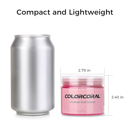 COLORCORAL Car Cleaning Gel Universal Gel for Car Vent Cleaning Putty Auto Detailing Car Interior Dust Cleaning Kit Car Accessories, Stocking Stuffers Christmas Gift for Adults Men Women Kid Teen 160g