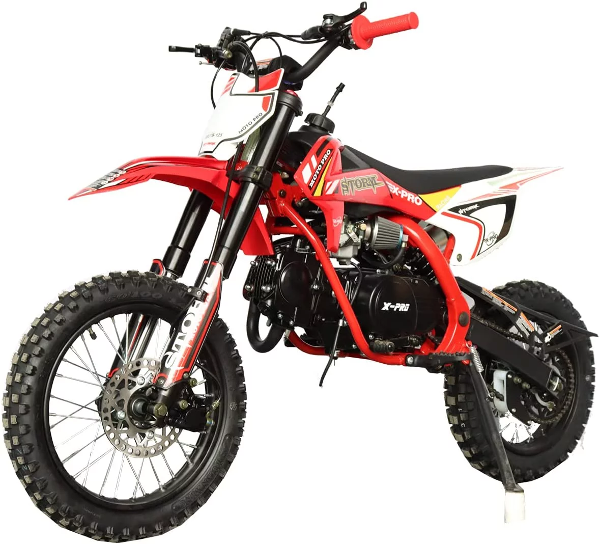X-Pro Brand New 125cc Pit Dirt Bike, 4-Speed Manual Transmission Kick Start 14