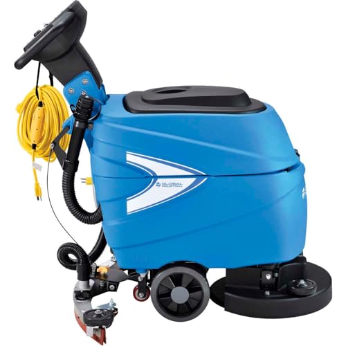 Global Industrial Commercial Electric Walk-Behind Ergonomic Auto Floor Scrubber, Corded, 17