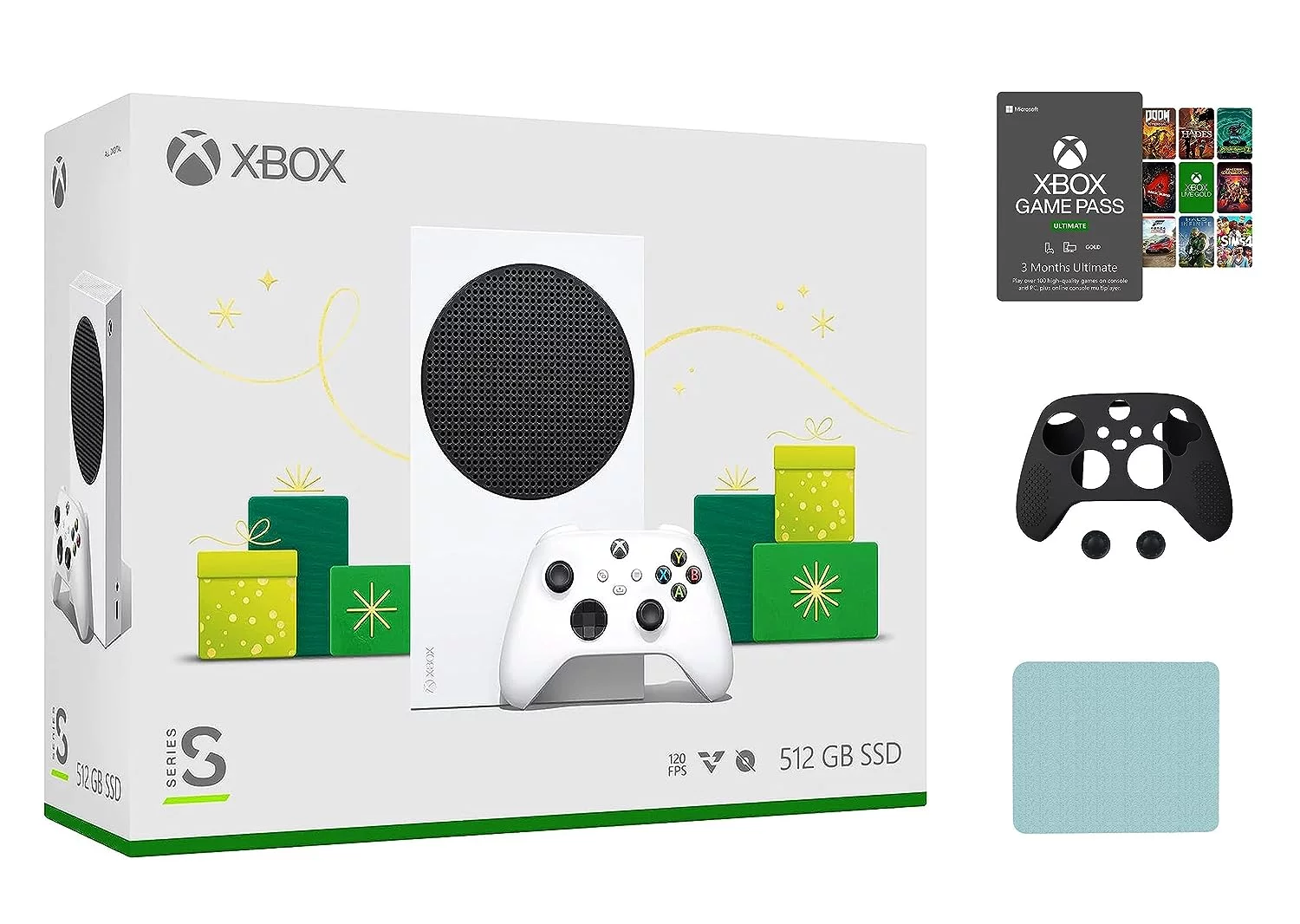 Microsoft Xbox Series S 512GB All-Digital (Disc-Free Gaming), Xbox 3 Month Game Pass Ultimate, Holiday Console with Mazepoly Accessories