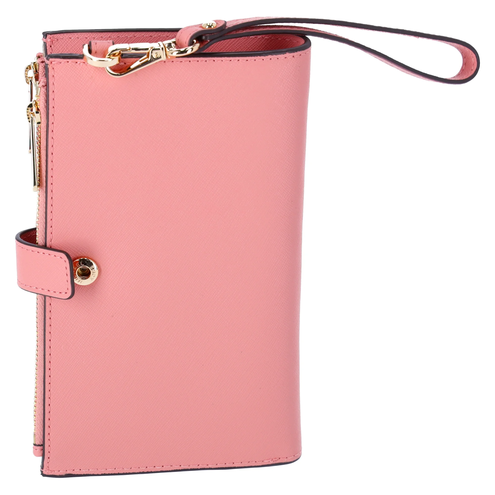 Michael Kors Jet Set Travel Large Double Zip Wristlet Phone Wallet Primrose Pink