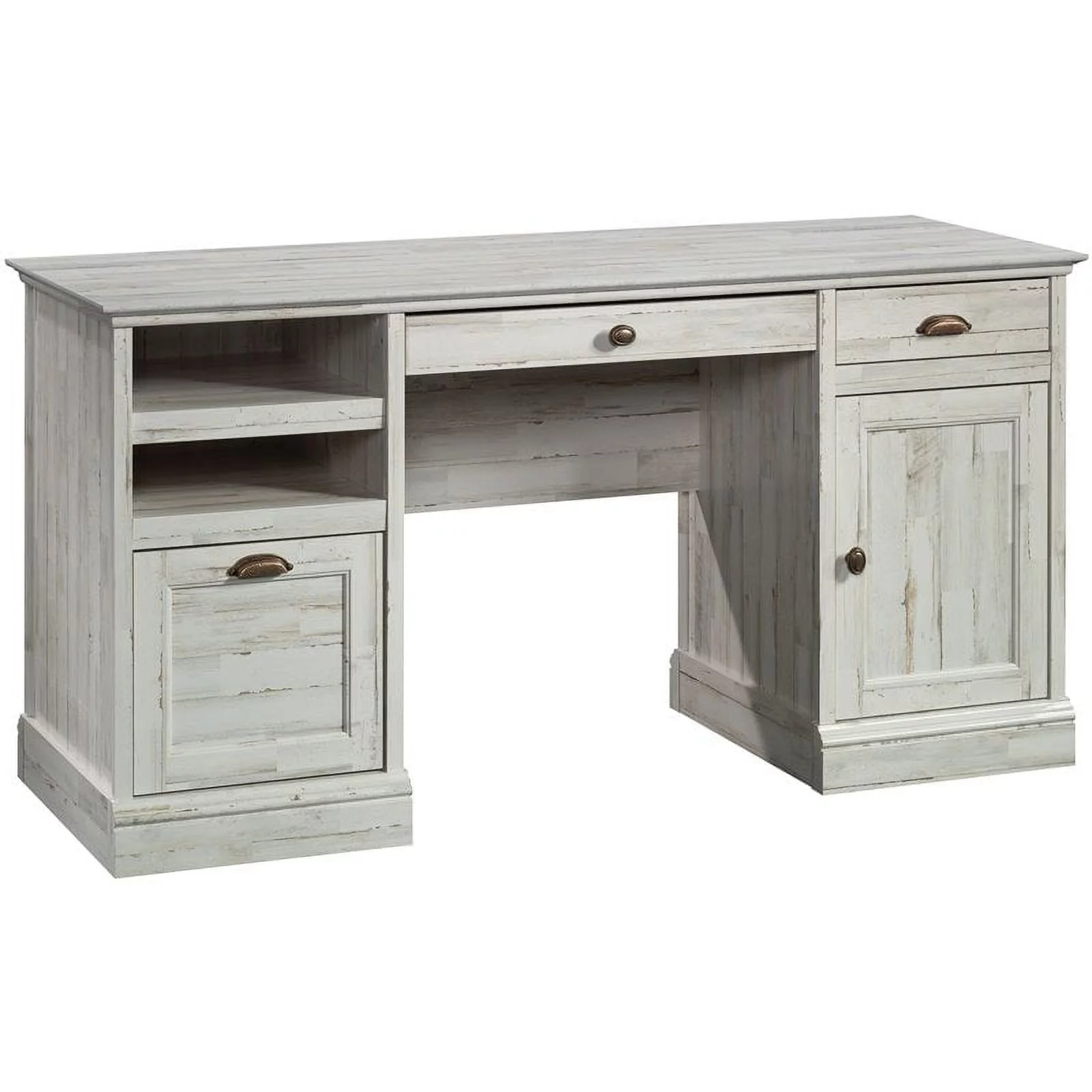Sauder Barrister Lane Home Office Executive Desk, White Plank Finish