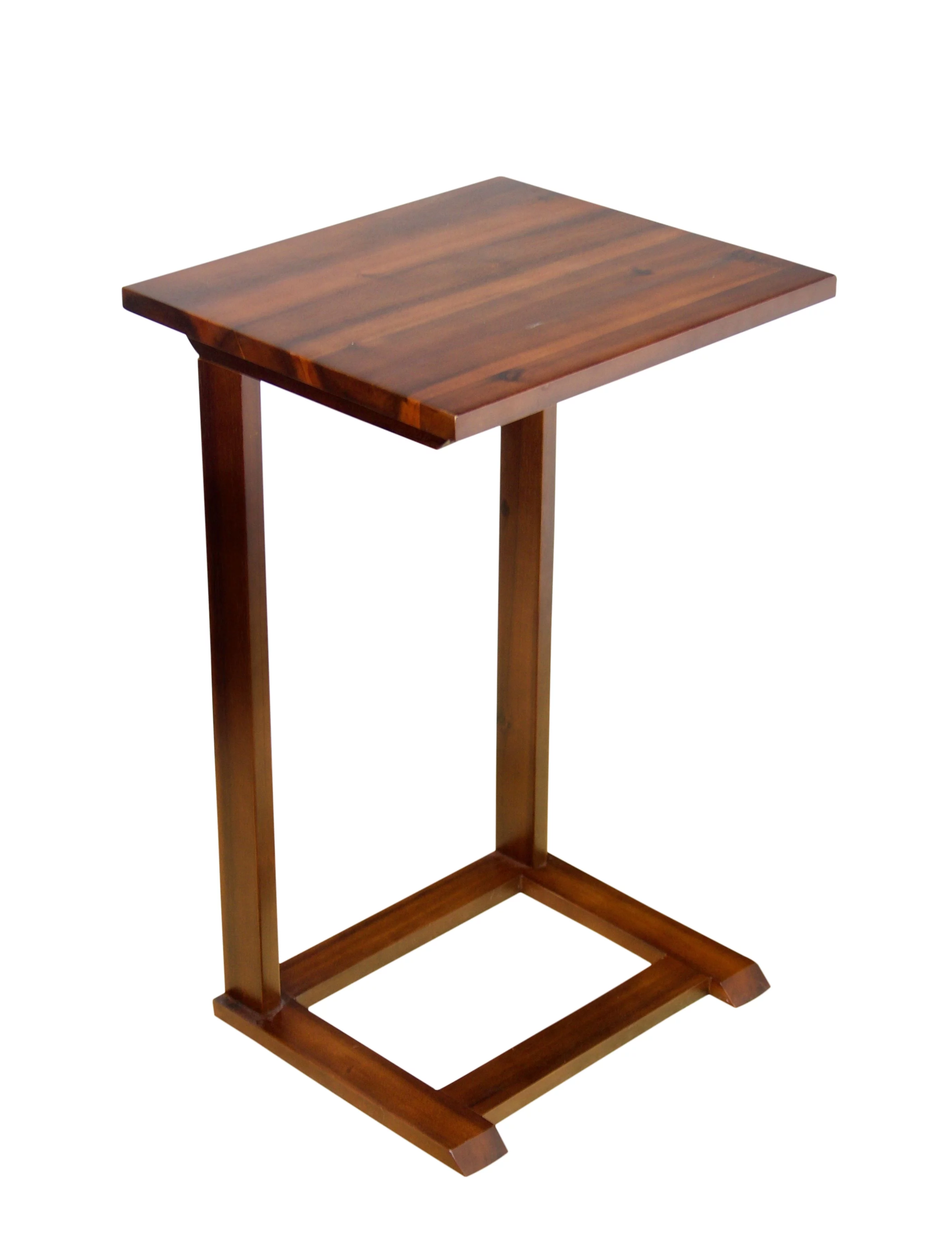 Solid Acacia Rectangle C-Table in Dark Mahogany Matte