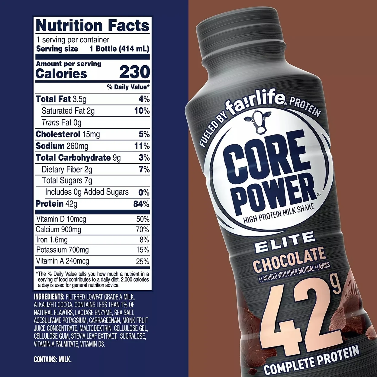 Core Power Elite Chocolate Protein Shake 14 Fluid Ounce (Pack of 10)
