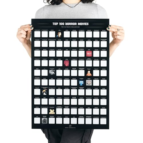 Enno Vatti Top 100 Movies Scratch Off Poster - Bucket List of Best Films - 100 Movie Scratch Off Poster (16.5