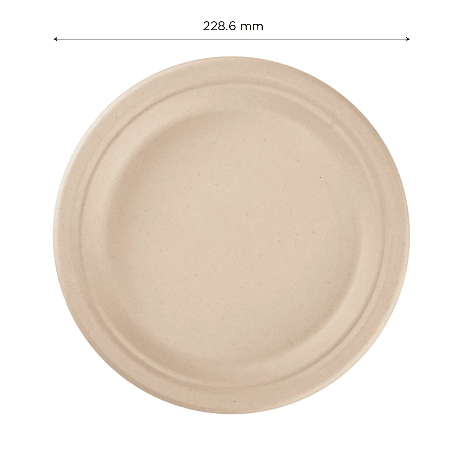 Karat Earth 9'' PFAS Free Compostable Bagasse Round Plates, Natural - 500 ct