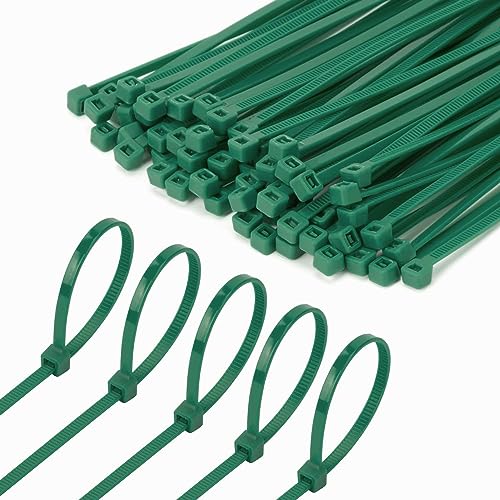 Armpow 1000 PCS 6 inch Garden Green Cable Zip Ties, 18lb Strength, Small Tie Wraps Self-Locking Nylon Zip Ties for Indoor and Outdoor Use
