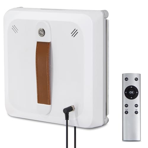 Window Cleaning Robot, 3000Pa Strong Suction Smart Cleaner with Automatic Water Spray, Remote Control, Voice Broadcast, Windows Washer for Outdoor Indoor High Rise Window/Tiles